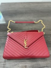 Red ysl envelope chain bag - red,