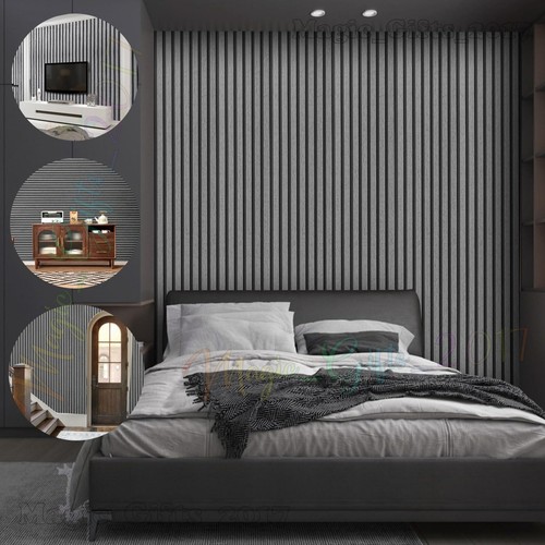 Wood slat panel wallpaper - wood,