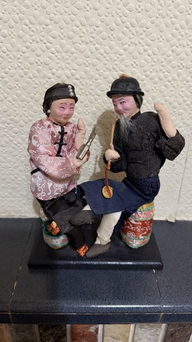 Vintage old chinese couple - vintage,