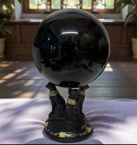 Black obsidian sphere 10cm - sphere,