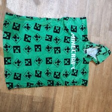 Fully Licensed Minecraft Creeper Kids Hooded Towel-Poncho - Bath/Beach/Pool