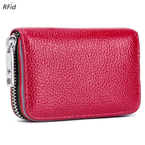 Genuine leather rfid credit - leather,