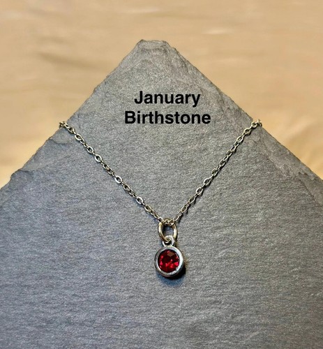 January birthstone necklace - birthstone,
