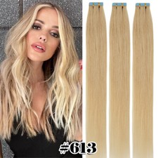 Russian 100% Remy Tape In Real Human Hair Extensions Skin Weft 10/20PCS Ombre UK