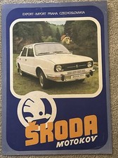 Skoda 105 And 120 Ranges Original Car Sales Brochure Sheet Frameable