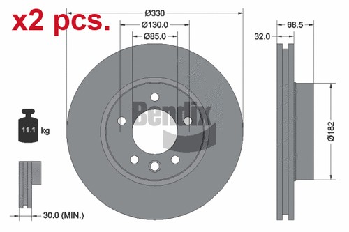 Pcs front brake disc rotos - brake,