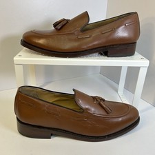 Samuel Windsor Slip On Men’s Tan Leather Loafer Shoes UK Size 8 (Tasselled)