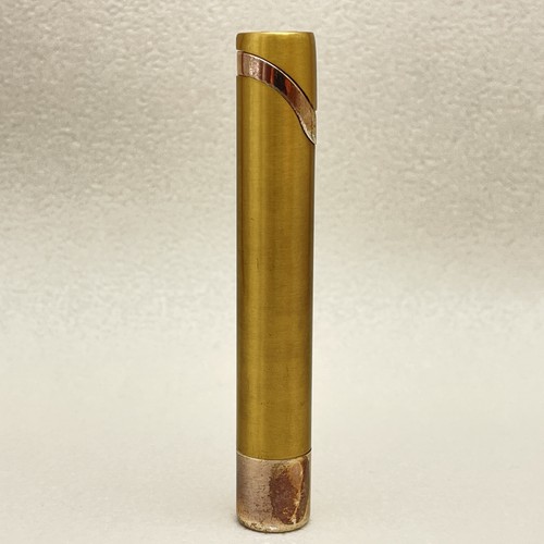 Ronson cylindrical gold tone - cylindrical,