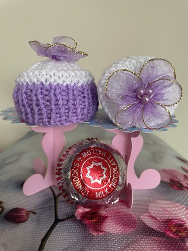 Hand knitted tea cake - hand,