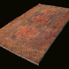 Vintage Tribal Rug 4x6 ft Hand