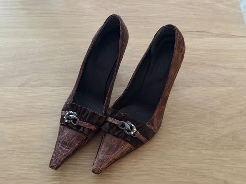Ladies brown croc - brown, croc-effect