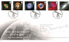 Patrick Moore Sky at Night RARE first day cover SIGNED and posted TO HIM