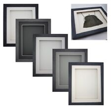 3D Box Dark Grey RECTANGLE Picture Photo Frame Flower Memorabilia Medal Coin