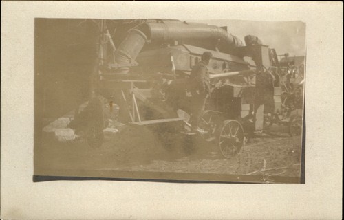 Steam grain threshing machine