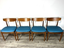 4 Refinished/Reupholstered Mid Century Dining Chairs Ib Kofod Larsen G Plan 60s