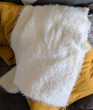 Rita Ora Primark Winter White Cream Faux Fur Long Scarf warm wrap around stole 