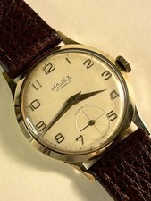 MAJEX 9ct Solid Gold Vintage 1950’s Men’s Manual Sub-Seconds Watch