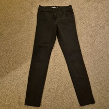 Next Size 12 Regular Black Skinny Jeans Lift Slim & Shape Mid Rise Comfy Stretch