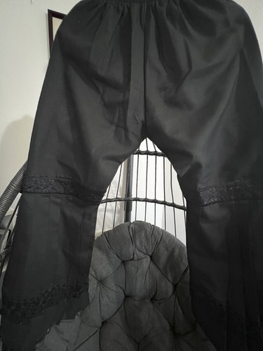 Black cotton elasticated - cotton,