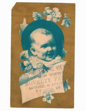 Stylographic Pen & Inks late 1800's trade card for Boston Vendor-1-Gold Backgrou