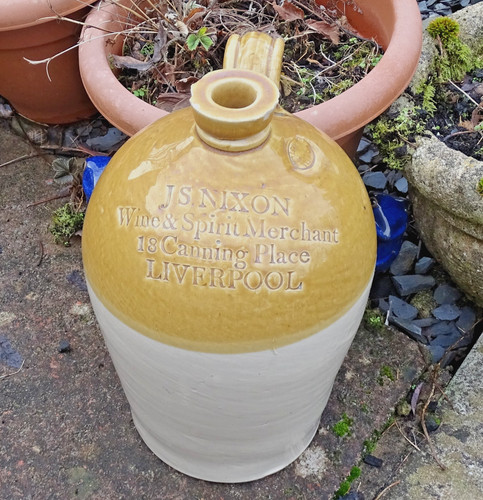Victorian stoneware flagon - victorian,