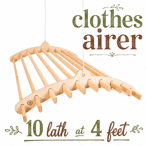 Lath wooden clothes - 10,