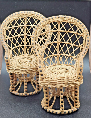 Miniature wicker peacock - wicker,