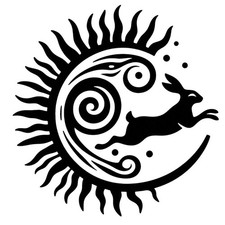 Spiral Sun and Leaping Hare