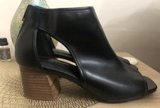 Next Black Open Toe Ankle Boots Shoes Uk 5.5 / Eu 38.5 BNWT