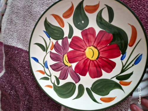 Wade floral ceramic plate - wade,