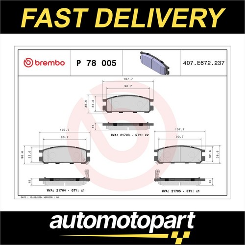 Brembo brake pads set rear - brake,