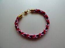 Braided Kumihimo Bracelet.  Red, Pink & Black with Magnetic Clasp 
