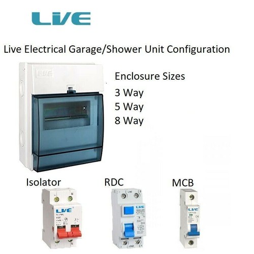 Live electrical garage - live, garage/shower