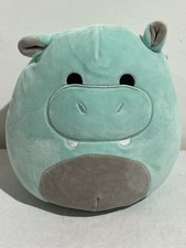 Squishmallows Hank The Hippo Soft Toy Plush Turquoise Kelly Toys 8”