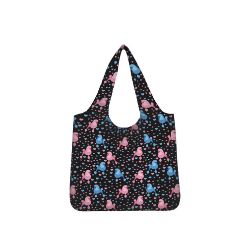 Poodle dog foldable tote bag - foldable,