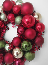 Ikea VINTERFINT Christmas Wreath Red Green Bauble 15" Traditional Style