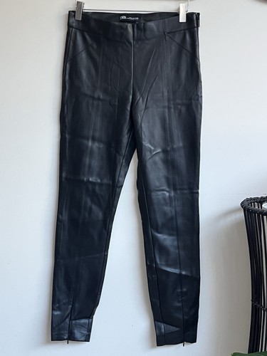 Zara black faux leather - zara,