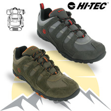 Mens Hi-Tec Walking Shoes Quadra Suede Lightweight Lace Up Hiking Trainers 8-12