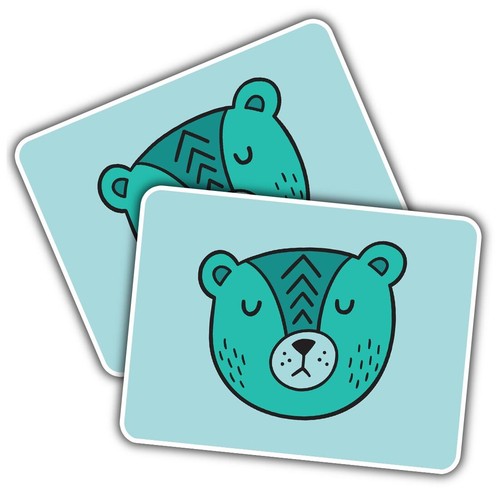 Vinyl sticker wild bear - 2x,