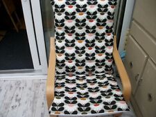 NEW Custom made ikea poang chair/stool cover in orla kiely WILD DAISY