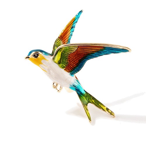 Luxury enamel swallow bird - enamel,