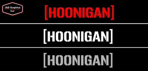 Hoonigan gloss black sunstrip - hoonigan,