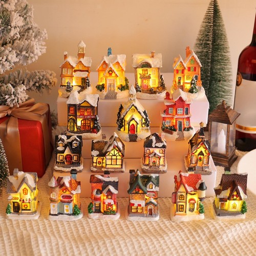 Christmas snow village house - village,