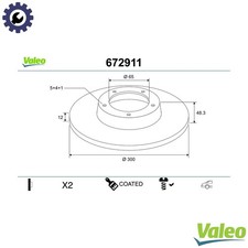 2x BRAKE DISC 672911 FOR SKODA