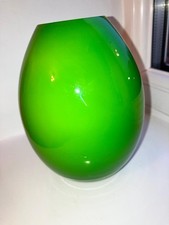 Lime Green Glass Vase 15cm