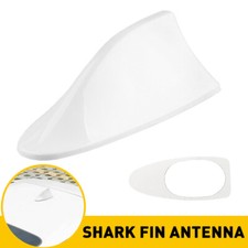 ABS WHITE Shark Fin Car Roof Antenna Radio FM/AM Signal Aerial Accessories UK