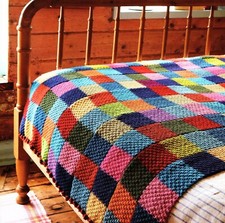 Blanket patchwork knitting
