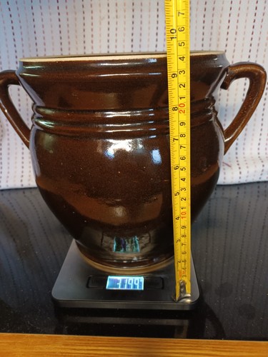 Vintage stoneware crock jar - vintage,