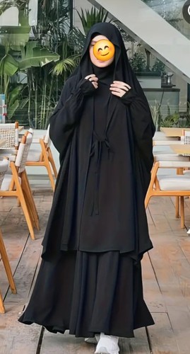 Arab black abaya set - arab,