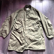 Vintage Retro Fishtail  Parka Long Windbreaker Coat  M green